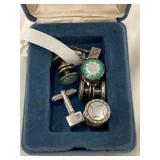 Eclectic Vintage Jewelry, Gillette Razor, Wood Tray Collection Ensemble