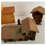 Antique & Vintage Norwegian FOLK ART Handmade Cabins Small Buildings