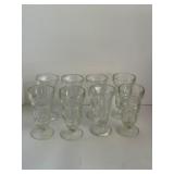 Vintage Thick SUNDAE Tulip Clear Glass Dishes - Qty 8