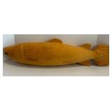 Vintage Large Carving FISH Decoy Cabin Wall Decor Signed by Artist