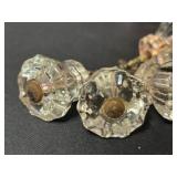 Antique Crystal Glass Knobs Handles - Qty 5