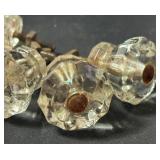 Antique Crystal Glass Knobs Handles - Qty 5