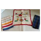 Vintage Collection of Various Kitchen Linens including Towels, Cloths, Napkins, Tablecloths and Centerpieces