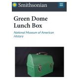 Vintage Green Metal Dome Lunch Box