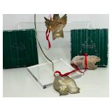 Vintage ICILES Silver Plated CHRISTMAS ORNAMENTS by Kim Daly - Qty 3