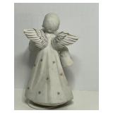 Vintage Porcelain White ANGELS Including A Schmid Musical Angel, Candles & Ornaments - Qty 6