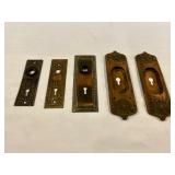 Antique Door Plates - Set of 5