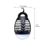 2 Pack of Dartwood Outdoor Bug Zapper - Waterproof, USB Rechargeable and Battery Powered Mosquito Killer, Insect Trap and Fly Swatter