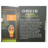 Orvis Pet Outdoor 3 Piece Toy Set, Campfire Plush, Lantern Tug Toy, and Removable Marshmallow Floating Stick