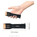 NEW Duracell 350 Lumen Aluminum Focusing Flashlight - Ultra-Light - 3 Modes and 3-AAA Batteries Included