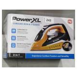 PowerXL Cordless Iron and Steamer Deluxe, Vertical Steam, Anti-Calc, Anti-Drip, Auto-Off, Power Base