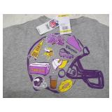 NEW Pair of WOMENS Short Sleeve Minnesota Vikings T-Shirts - Gray and Purple - MEDIUM