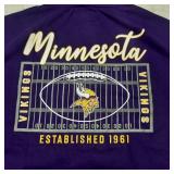 NEW Pair of WOMENS Short Sleeve Minnesota Vikings T-Shirts - Gray and Purple - MEDIUM