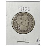 1915-S US BARBER QUARTER