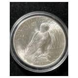 1925 US PEACE SILVER DOLLAR IN AIRTITE