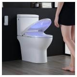 OVE Decors Bliss Smart Bidet Toilet in White with Heated Seat, Warm Water, Warm Air Drying, Night Light, Remote Control & More!   Retail $1399