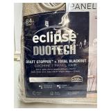 2 New Open Box 2 Packs (4 Curtains Total) of Eclipse Total Blackout Curtains, All Panels are 52" x 84 - Maddox Ivory