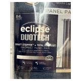 New 2 Pack of Eclipse Duotech Total Blackout Curtains, All Panels are 52" x 84 - Maddox MidNight Blue