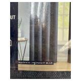 New 2 Pack of Eclipse Duotech Total Blackout Curtains, All Panels are 52" x 84 - Maddox MidNight Blue