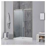 Ove Decors Sheffield 60 Satin Nickel Shower Door ALCOVE SATIN NICKEL FINISH. 8 MM THICK TEMPERED GLASS - Retail $879.99