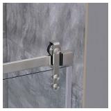 Ove Decors Sheffield 60 Satin Nickel Shower Door ALCOVE SATIN NICKEL FINISH. 8 MM THICK TEMPERED GLASS - Retail $879.99