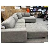 Thomasville Miles Fabric Sectional with Storage Ottoman Retail $1899.99