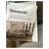 Thomasville Miles Fabric Sectional with Storage Ottoman Retail $1899.99