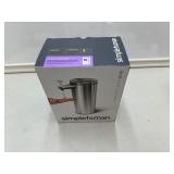 New Simplehuman 9 oz. Touch-Free Automatic Soap Dispensor - Rechargeable Sensor Pump, Brushed Stainless Steel - Retail $69.99