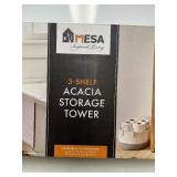 New Mesa 3 Tier Acacia Storage Tower / Shelf 1619123