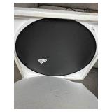 New Stratton Home Decor  Adriana Black 28 in. Round Wall Mirror