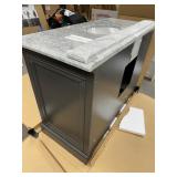 Home Decorators Collection Windlowe 49 in. W x 22 in. D x 35 in. H Bath Vanity in Gray with Carrara Marble Vanity Top in White with White Sink Backsplash Included Retail $1579