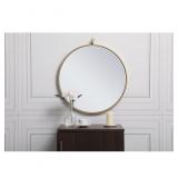 New Eternity 21 X 21 inch Brass Wall Mirror