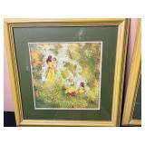 Set of 4 Framed Watercolor Paintings by Various Artists