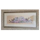 Framed Floral Artwork by Shari White - 18" x 38"