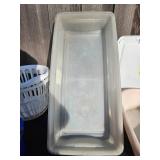 Lot of 4 Plastic Bins and Buckets for Home Storage and Organization