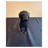 Collection of 3 VTG Black Ceramic Figurines: Loving Couple and Black Dog