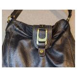 Black Genuine Leather Relativity Purse and Brown Purse *P