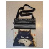 Cartoon Cat Crossbody Bag Black *P