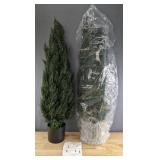 2 New 3.5 Ft. Artificial Cedar Trees *B