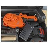 Brand New Kebtek 8 in. Mini Chain Saw Model No. DLA-0016 with 2 Batteries, Eye Protection, Gloves and Extra Chain *B