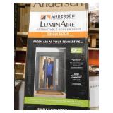 Andersen 36 in. x 80 in. Luminaire Charcoal Gray Single Universal Aluminum Gliding Retractable Screen Door