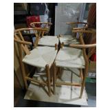 (4) Poly and Bark Weave Counter Stool in Natural