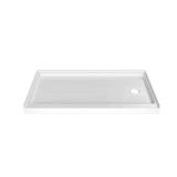 TOOLKISS 60 in. L x 32 in. W x 4 in. H Alcove Single Threshold Shower Pan Base with Right Drain in White