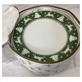 Sango White Woods Christmas Plates - Set of 10