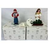 Especially for You EFY Figurines - Christmas Sled Girl and Winter Girl Angel with Cat