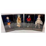 4 Ladies with Elegance Collection Glass Ornaments