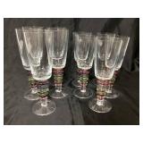 Block Carnival Water Goblets and Wine Glasses