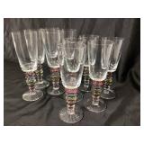 Block Carnival Water Goblets and Wine Glasses