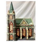 Village Collection - Dept 56 Trees, Dept 56 Brick Abbey, O Well Cathedral and Mill Creek Pine Trees