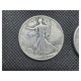 Two Walking Liberty Half Dollars